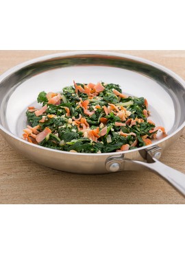 Steamed Spinach Salad With Bacon And Cashew